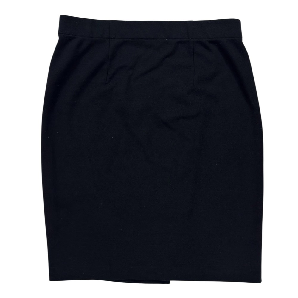 Michael Kors Pencil Skirt 8 Black Asymmetrical Gold Zipper Capsule Wardrobe Chic - Picture 4 of 8